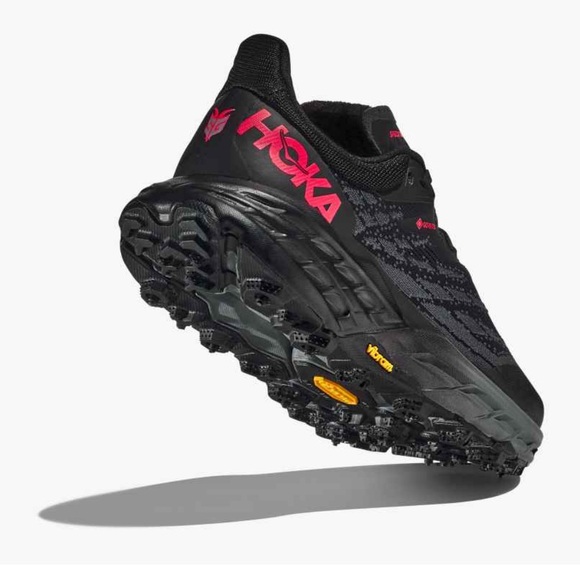 HOKA Speedgoat 5 GTX trail running shoes, black and Pink color - Picture 1 of 4